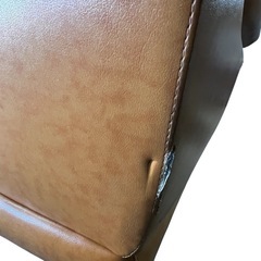 2人〜3人掛け レザーソファ キャメルブラウンの画像