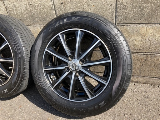 ★バリ山★5.5-15+50 4H100 185/65R15 2023年製 ☆ E13ノート フリード 4穴車 等 15インチ 4本セ