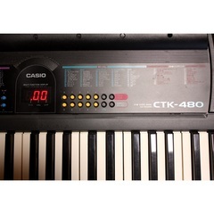 1500円　ジャンク　電子キーボード　CASIO CTK-480　61鍵　ACアダプター　取説ありの画像