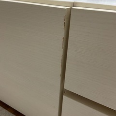 〆3/22ニトリ ベッドフレーム（棚・照明・収納付き）シングル／ホワイトの画像