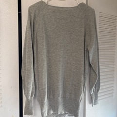 ロングセーター 灰色 Mの画像