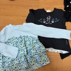 【80cm】女の子 子供服セット まとめ売り トップス・ワンピース・アウター、一点新品未使用タグ付きの画像