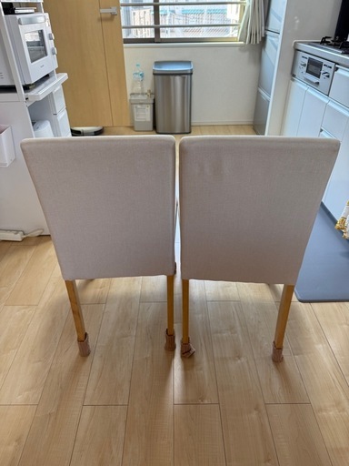 ダイニングテーブルセット 2人 3点セット 丸テーブル 円形 90cm 【美品】ダイニングテーブル2人用（2年使用）