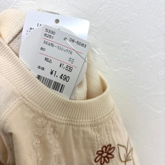 ＆mignon アンドミニョン 裏毛花柄刺繍トレーナー サイズ80  の画像