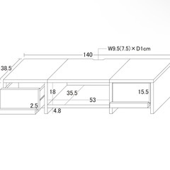 引き出し付きテレビ台の画像