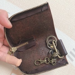 本革キーケース　パスケース付きの画像