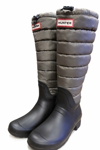 HUNTER TI093 ロングブーツ カーキ×ブラック
