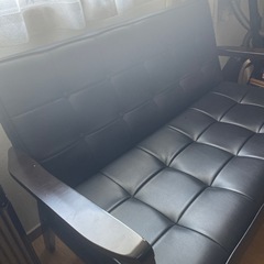 本日限定　　　合皮2掛けソファの画像