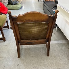 坂2603-346　カリモク ダイニングチェア コロニアルシリーズ グリーン ② キズ汚れ有りの画像