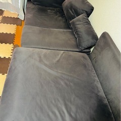 SÖDERHAMN ソーデルハムン 2人掛けソファ 寝椅子付き, フリードトゥナ ダークグレーの画像