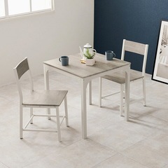 シンプルな木目調ダイニング3点セット　(今週中なら3000円)の画像