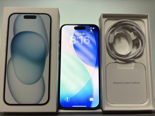(オンライン分割決済対応、現金は値引きします)iPhone15 256GB(ブルー,SIMフリー)