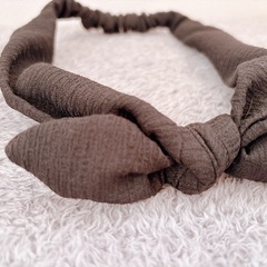 大人可愛い リボン ヘアバンド ブラック 黒 伸縮性◎ 洗顔・ヘアアレンジの画像