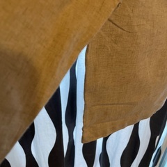 新品麻パンツ　ウエストゴム　紐付きの画像