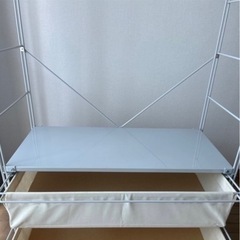 無印良品 スチール ユニットシェルフ ハンガーラックの画像