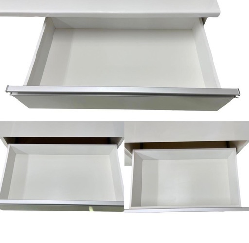 【松田家具】1180 レンジボード ホワイト 食器棚 キッチンボード