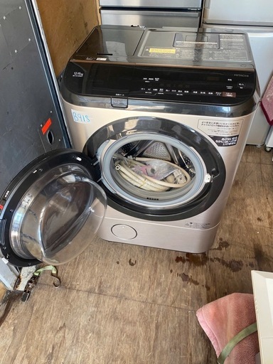 NO B918?福岡市内配送設置無料✨?日立 ドラム式洗濯乾燥機 洗濯12kg/乾燥7kg ステンレスシャンパン ビッグドラム BD-