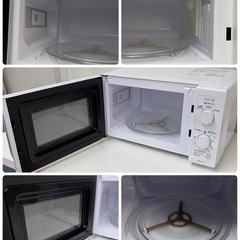 【🐤買取市場 6ヶ月保証】R605 ☀️ NEOVE 電子レンジ（17L / 700W / 60Hz西日本専用）RMM-AT717-6WT ⭐ 動作確認済 ⭐ クリーニング済の画像