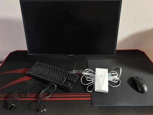 ゲーミングPCフルセット GTX1660 モニター デスク付き すぐ使えます