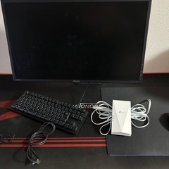 ゲーミングPCフルセット GTX1660 モニター デスク付き すぐ使えますの画像