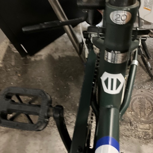 T2603-0493 GENICA 折りたたみ自転車　20インチ　防犯登録解除済み　中古