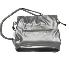 しまむら ショルダーバッグ  シルバー 巾着の画像