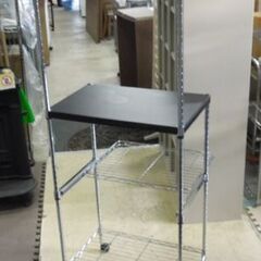 レンジラック メタルラック キッチン収納 幅59cm 高さ155cm キャスター付き レンジ台 札幌市東区 新道東店の画像