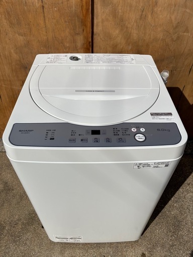 美品⭐︎高年式 シャープ/SHARP全自動縦型洗濯機 6.0kg 2022年製 家庭 