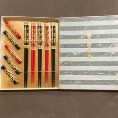 能登復興支援　輪島塗　箸　箸置き　セットの画像