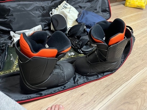 BURTON スノーボード フルセット FLOW ビンディング ブーツ26cm ケース ウェア付き」