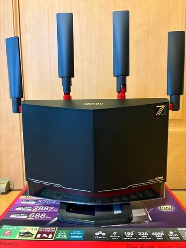 Buffalo  WXR9300BE6P  無線LANルーター Wi-Fi7 10Gインターネットポート 完動美品【保証有】