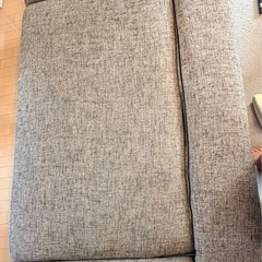 3人掛け ファブリック ソファベッド（幅188cm・ベージュ系）の画像