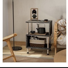 サイドテーブル おしゃれ S字ラック 40*29*51cm 大理石柄の画像