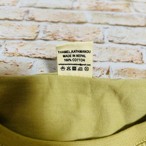 【ネパール・綿100%】家族お揃い　半袖　Tシャツ　42/40/32