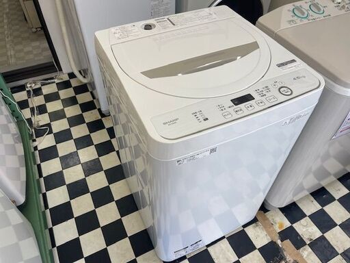 【リサイクルサービス八光】【 幅56cm / 2019年製 】 安心の1ヶ月保証付き！ シンプル＆コンパクト✨ SHARP 4.5kg 全自動洗濯機 ES-GE4D