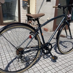 【クロスバイク】27インチ　外装6段変速　オートライト付　若林自転車　膳所店　SALE中❗️の画像