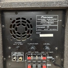 パイオニアPioneerセンタースピーカー＆サブウーファーの画像
