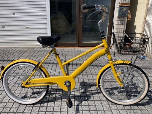 【小径車】20インチ　使用少なく美品❗️サイクルベースあさひ製❗️変速なし　LEDライト、前カゴ付　若林自転車　膳所店　SALE中❗️