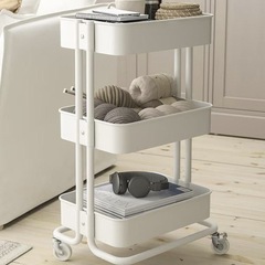 IKEA イケア RASKOG ロースコグ ワゴン キッチンワゴン ホワイトの画像