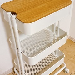 IKEA イケア RASKOG ロースコグ ワゴン キッチンワゴン ホワイトの画像