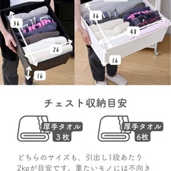 山善 ハンガーラック チェスト 幅59奥行42高さ178.5cm キャスター付の画像