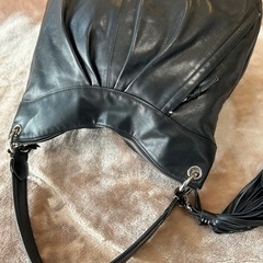 ソメスサドルSOMES SADDLE大型ハンドバッグ 大型ハンドバック ショルダーバッグ ショルダーバック 鞄 bag かばん カバンブラック黒色レザー本革牛革日本製 国産 国内製メイドインジャパンユニセックス男女兼用レディースlady's女性用婦人womenの画像