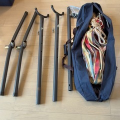 ベランダ用ハンモック（自立式）付属品完備の画像