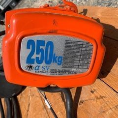 電動チェーンブロック　ウインチ　100V用　250kgの画像