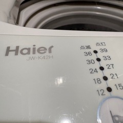 【お話中】Haier ハイアール全自動洗濯機JW-K42H　4.2kgの画像