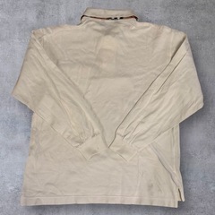 BURBERRY GOLF ノバチェック 長袖ポロシャツ ホワイト サイズMの画像