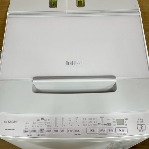 【k11 洗濯機】2022年製 10kg  日立BEAT WASH BW-X100H形