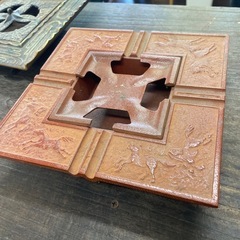 H 昭和レトロ　鉄製灰皿　2点の画像