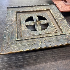 H 昭和レトロ　鉄製灰皿　2点の画像