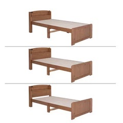 【ニトリ】【シングルベッドフレーム】宮付きすのこベッド (S LBR)の画像